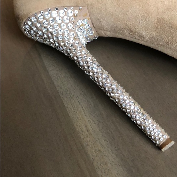 Esam suede Jimmy Choo crystal heel shoe - Picture 2 of 8